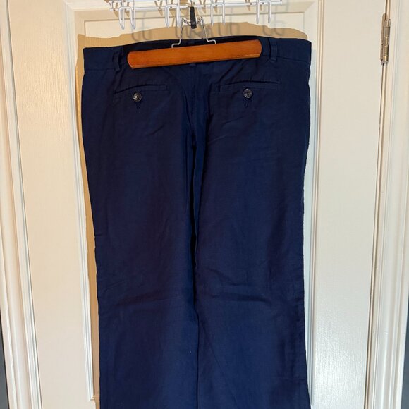 EUC Navy Linen Banana Republic Pants Size 12 - Picture 2 of 3